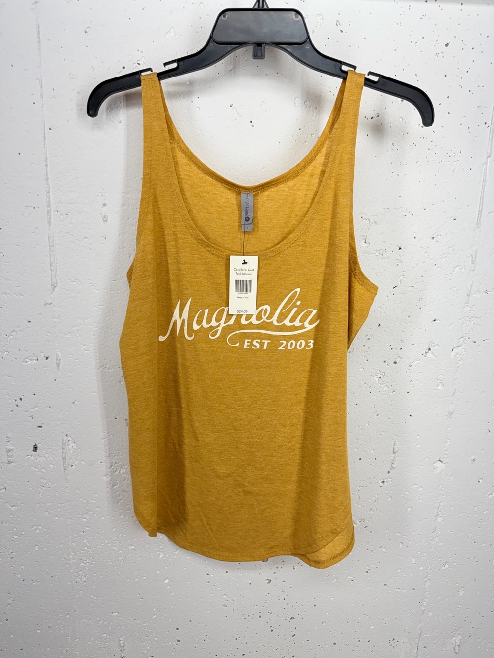 Magnolia Market Women’s Size Medium Mustard Yellow Tank Top NEW